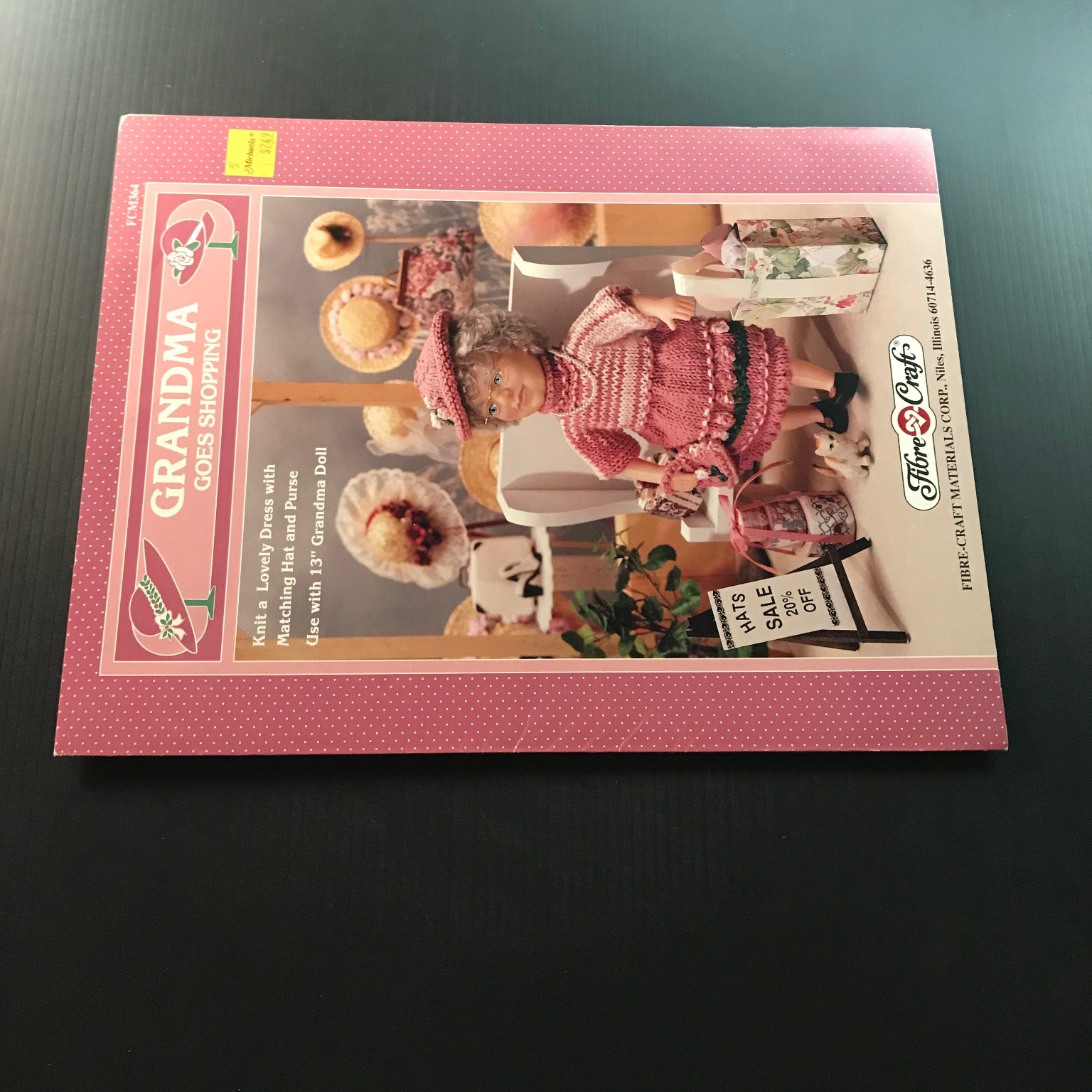 Grandma Goes Shopping Knitting Pattern Book 1994 Fibre-Craft Doll Outfit FCM364