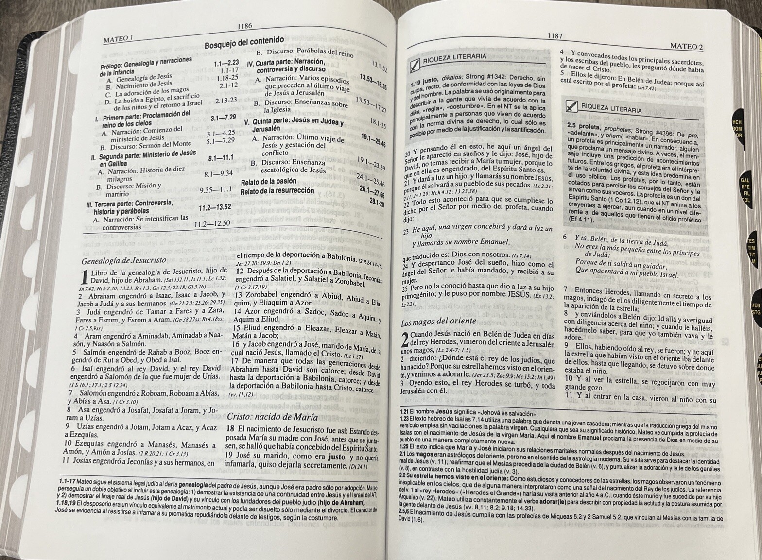 BIBLIA PLENITUD DE ESTUDIO, PIEL FABRICADA NEGRO con INDEX, REINA VALERA 1960