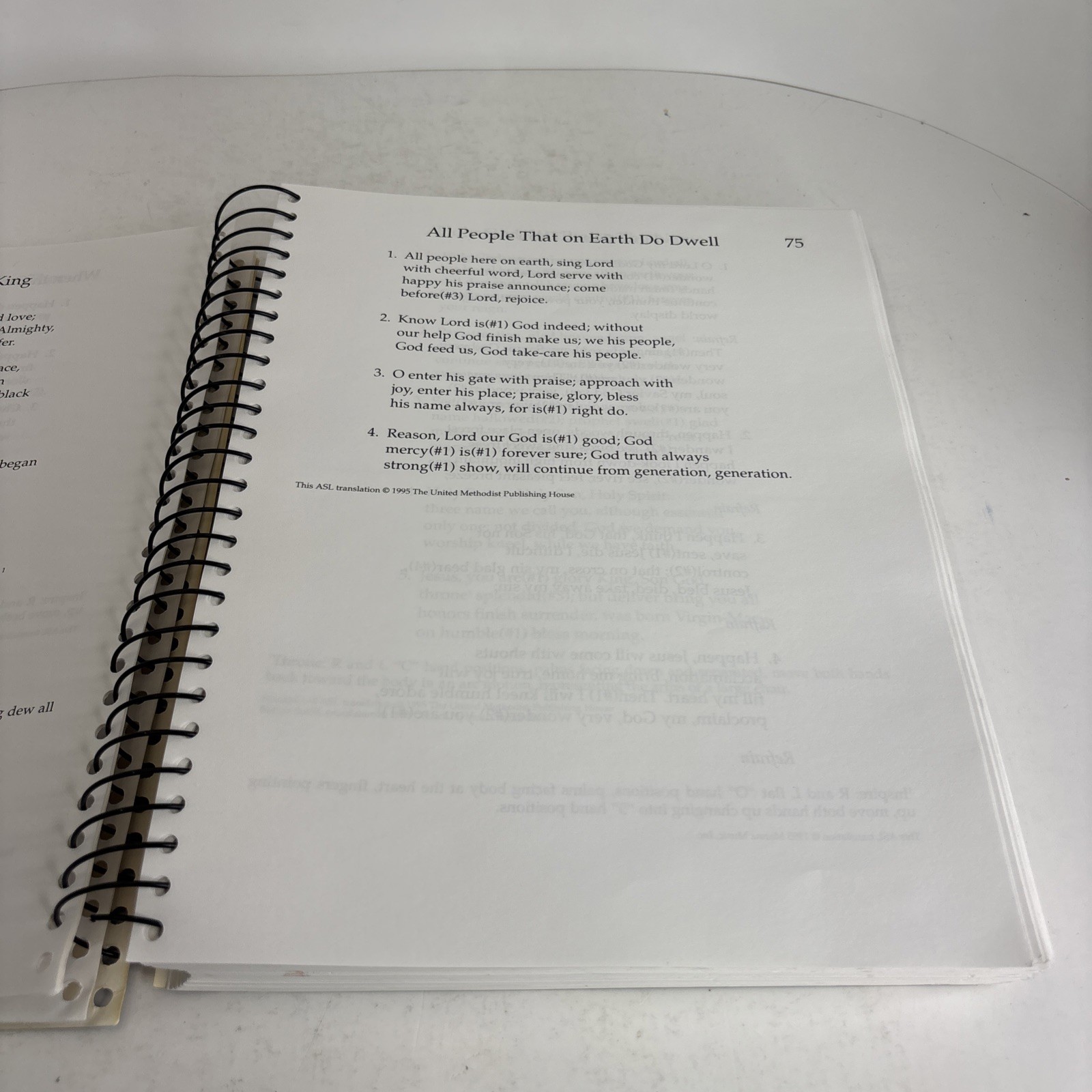 Hymns for Signing American Sign Language Spiral Bound Hymnal