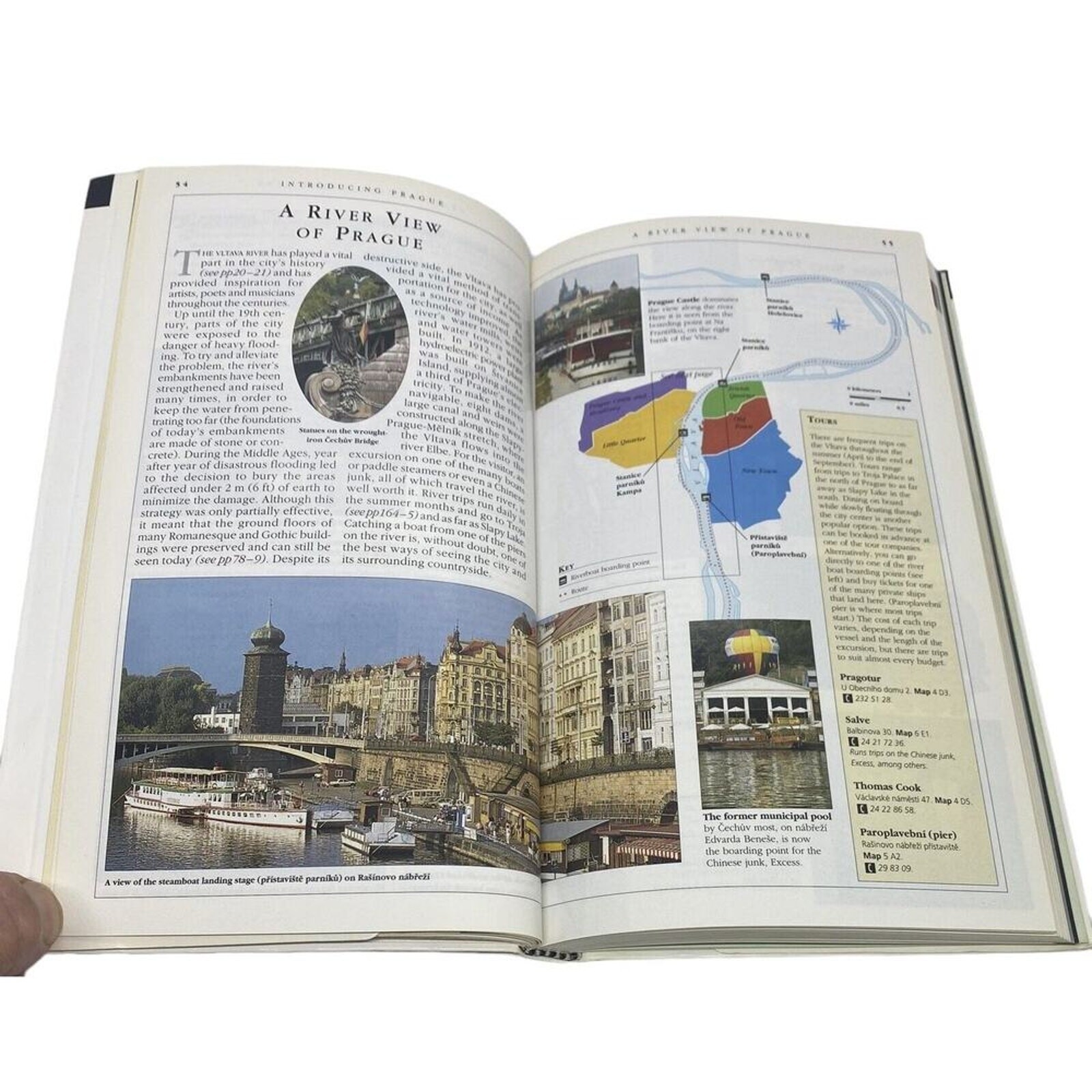 Prague: DK Eyewitness Travel Guides 1st American Ed. 1994 Maps Photos 264 Pages