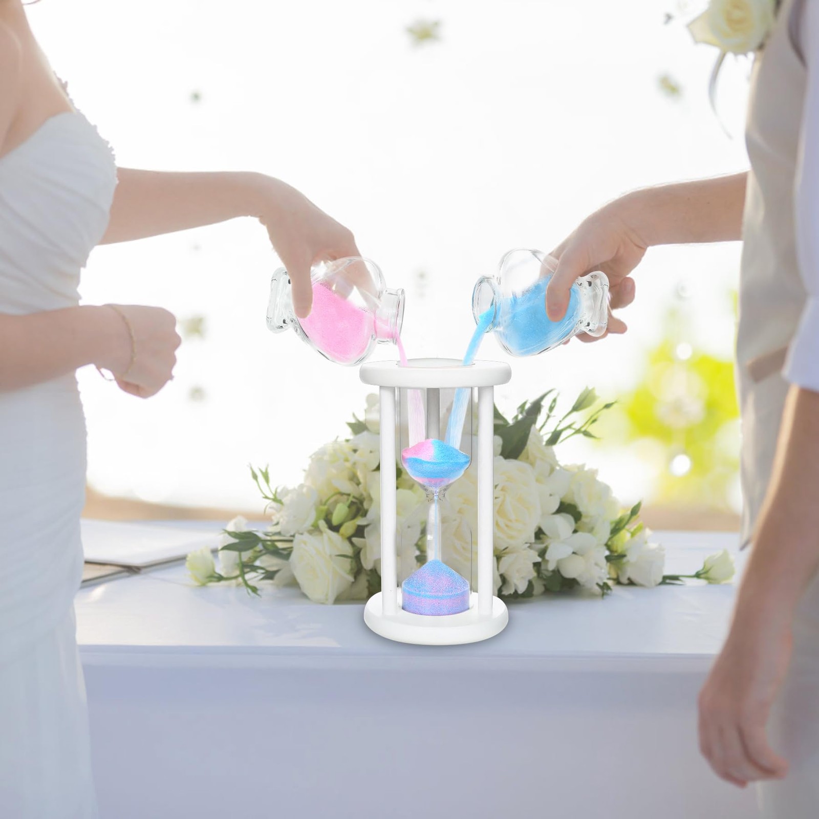 Unity Sand for Wedding Ceremony Set – 3 Pcs Small to Medium, White