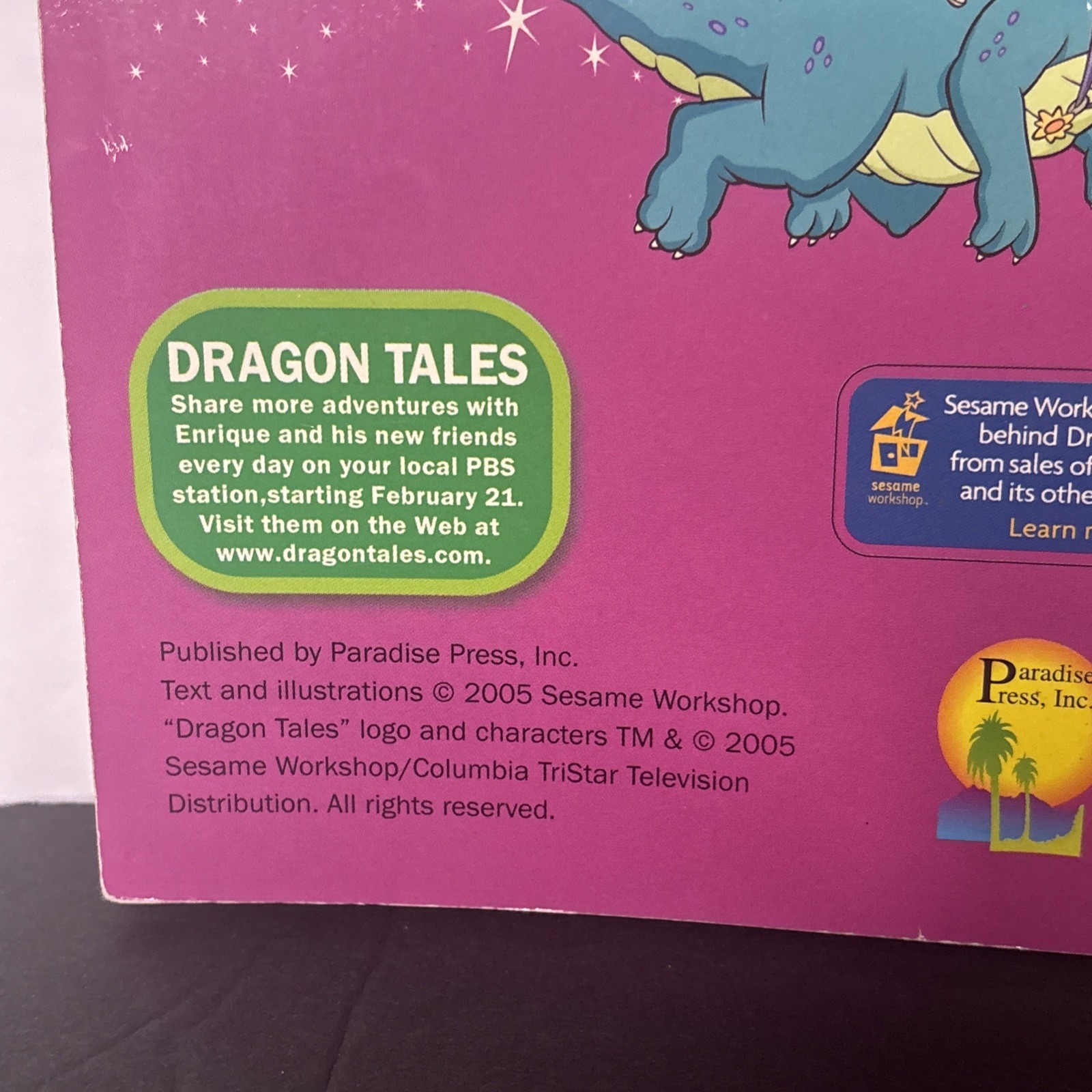2005 Dragon Tales Dragon Days Coloring Book Some Pages Colored