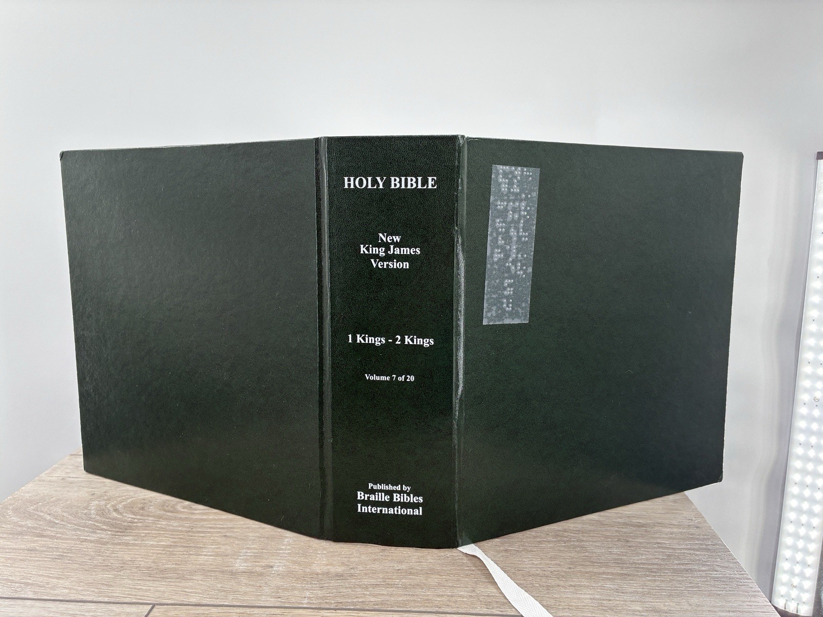 Braille Holy Bible King James Version 1 Kings 2 Kings Green Binder 2019 Printing