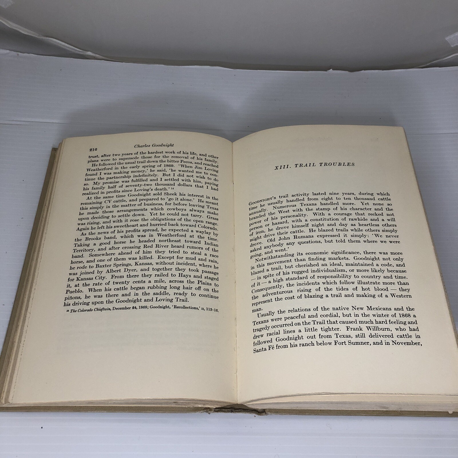Charles Goodnight by J. Evetts Haley 1936 Hardcover- See photos