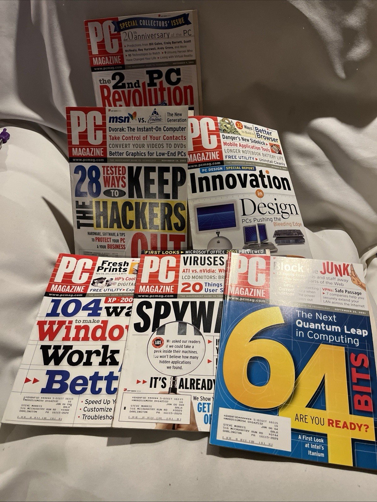 PC Magazine Lot of 48 Computer Magazine Multi Years 1999-2001