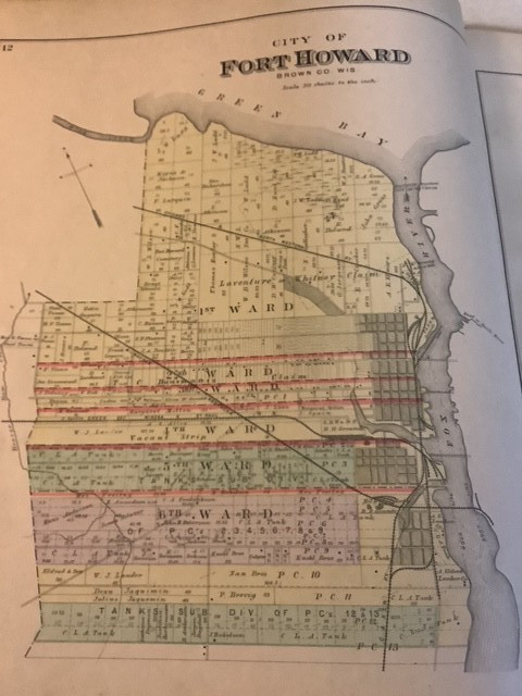 Wisconsin Atlas Plat Book Brown County 1889 History Color Maps Green Bay De Pere
