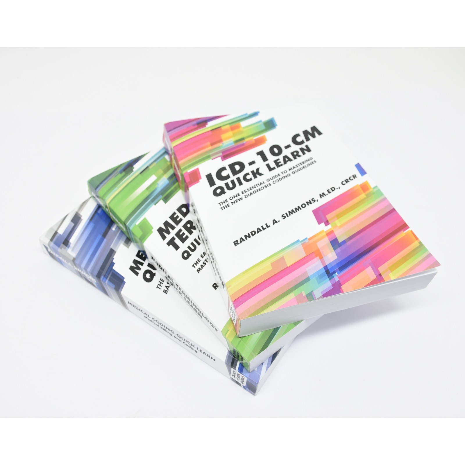Lot of 3 ICD-10-CM – CPT & Medical Terminology Quick Learn Books Randall Simmons