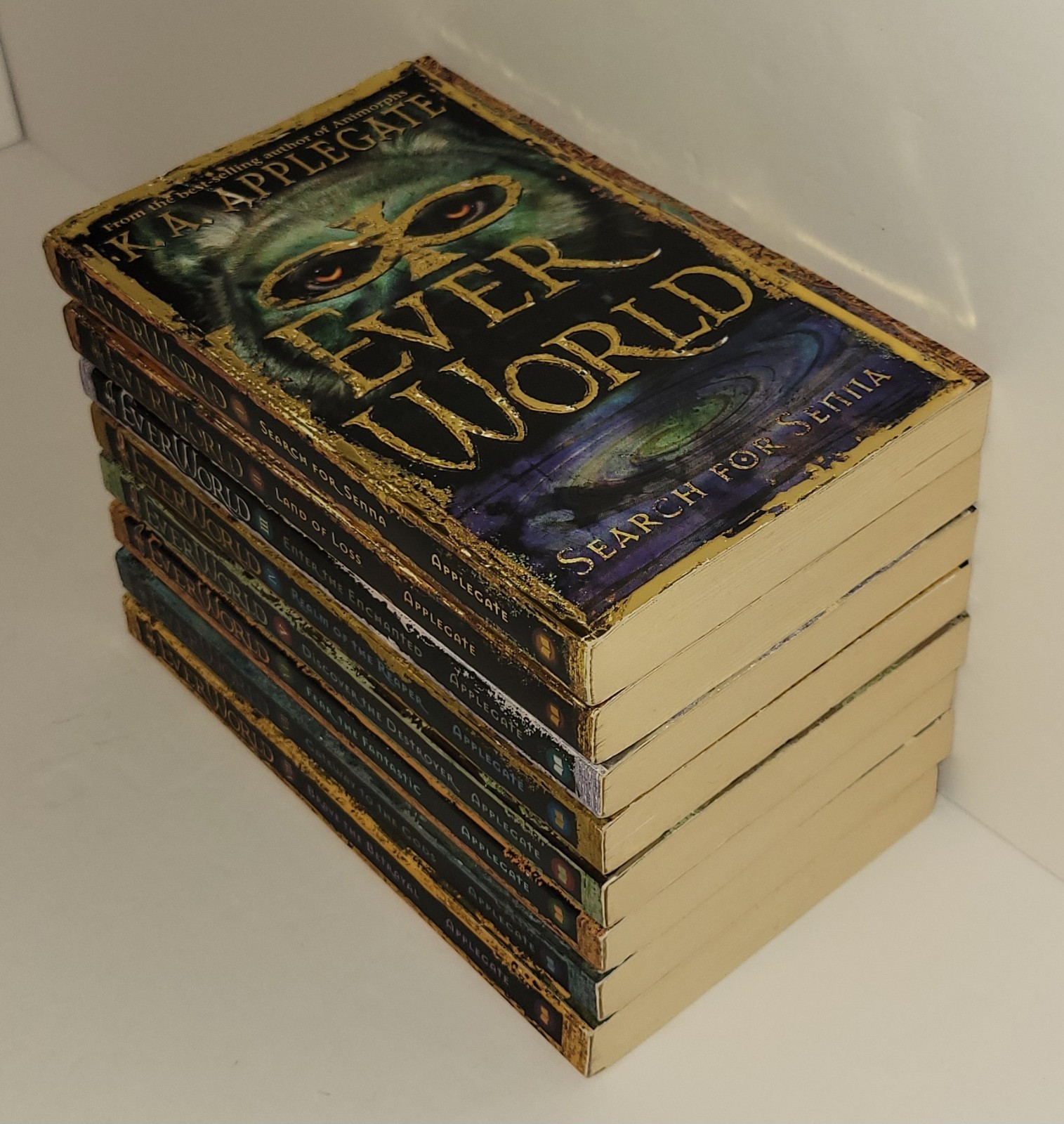 Everworld Books 1-8 Lot Complete Run YA Fantasy K.A. Applegate Vintage Paperback