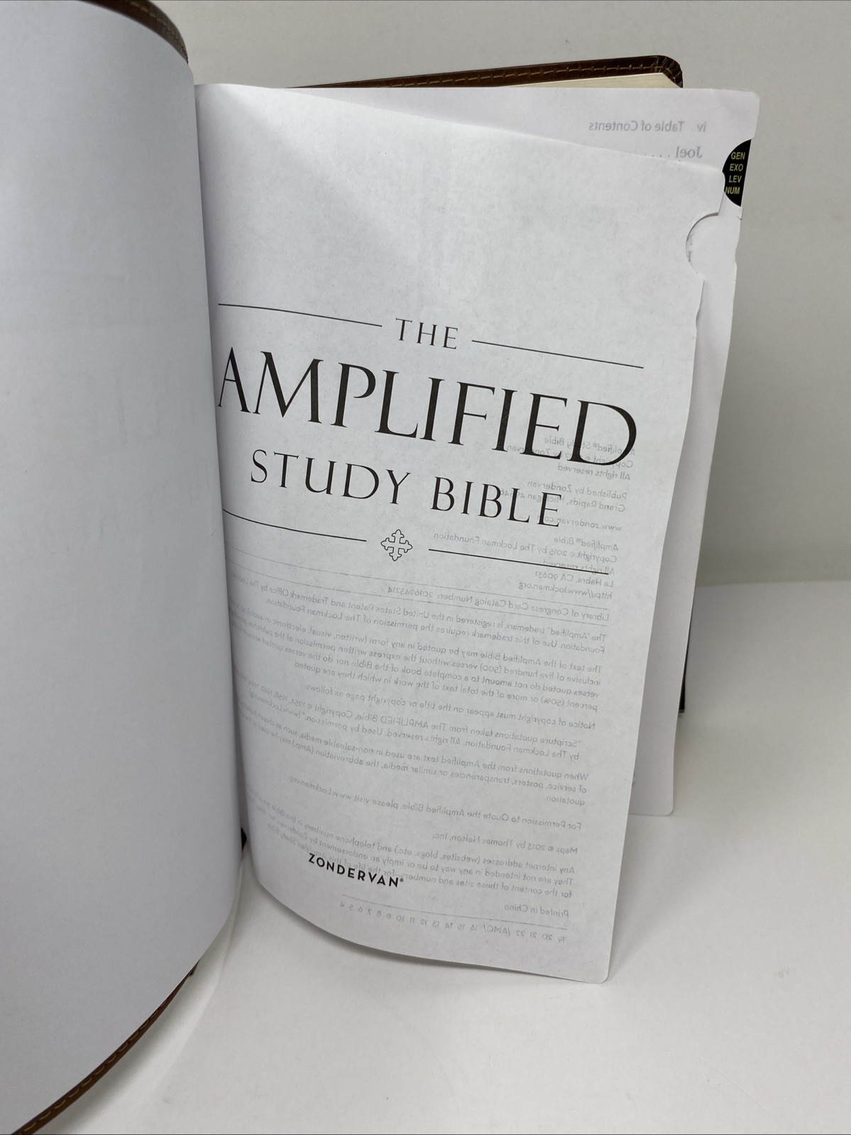 Amplified Study Bible Leathersoft Brown Thumb Indexed 2017 Zondervan