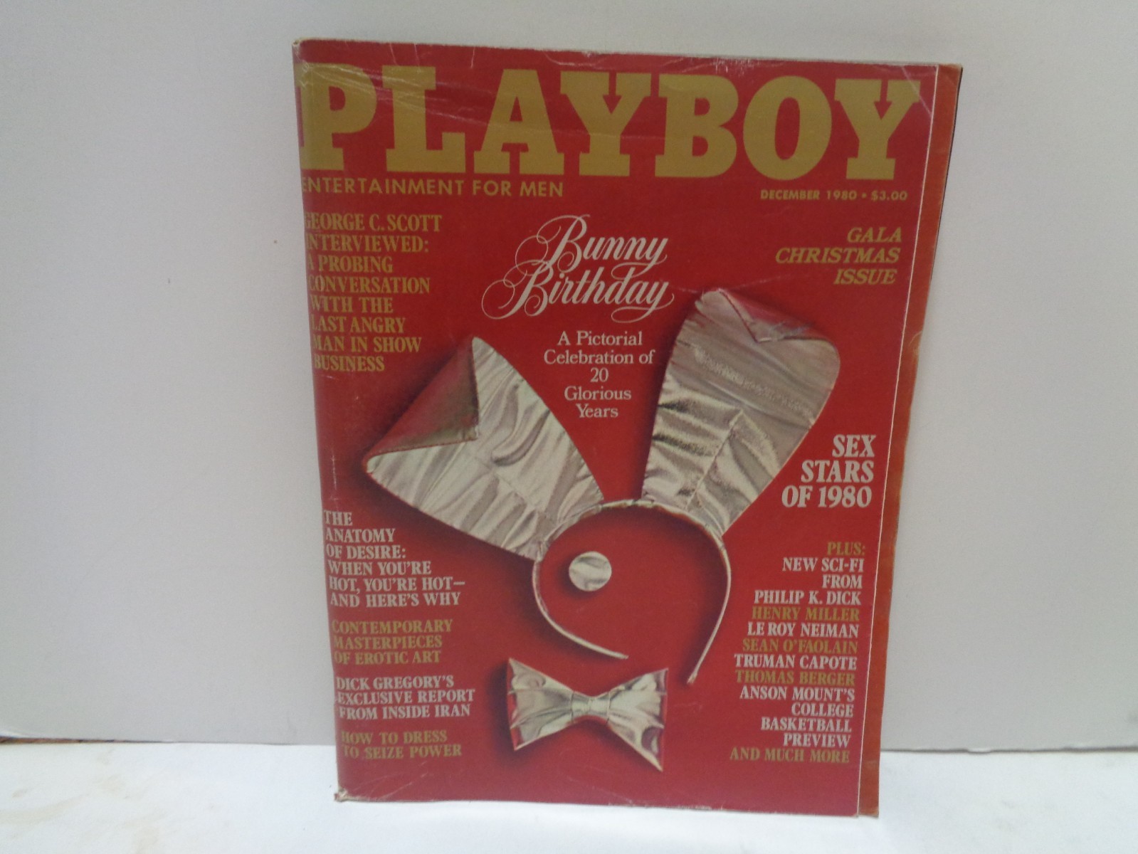 Playboy Magazine Dec 1980. Christmas Issue. George C. Scott Interview 392 Pages.