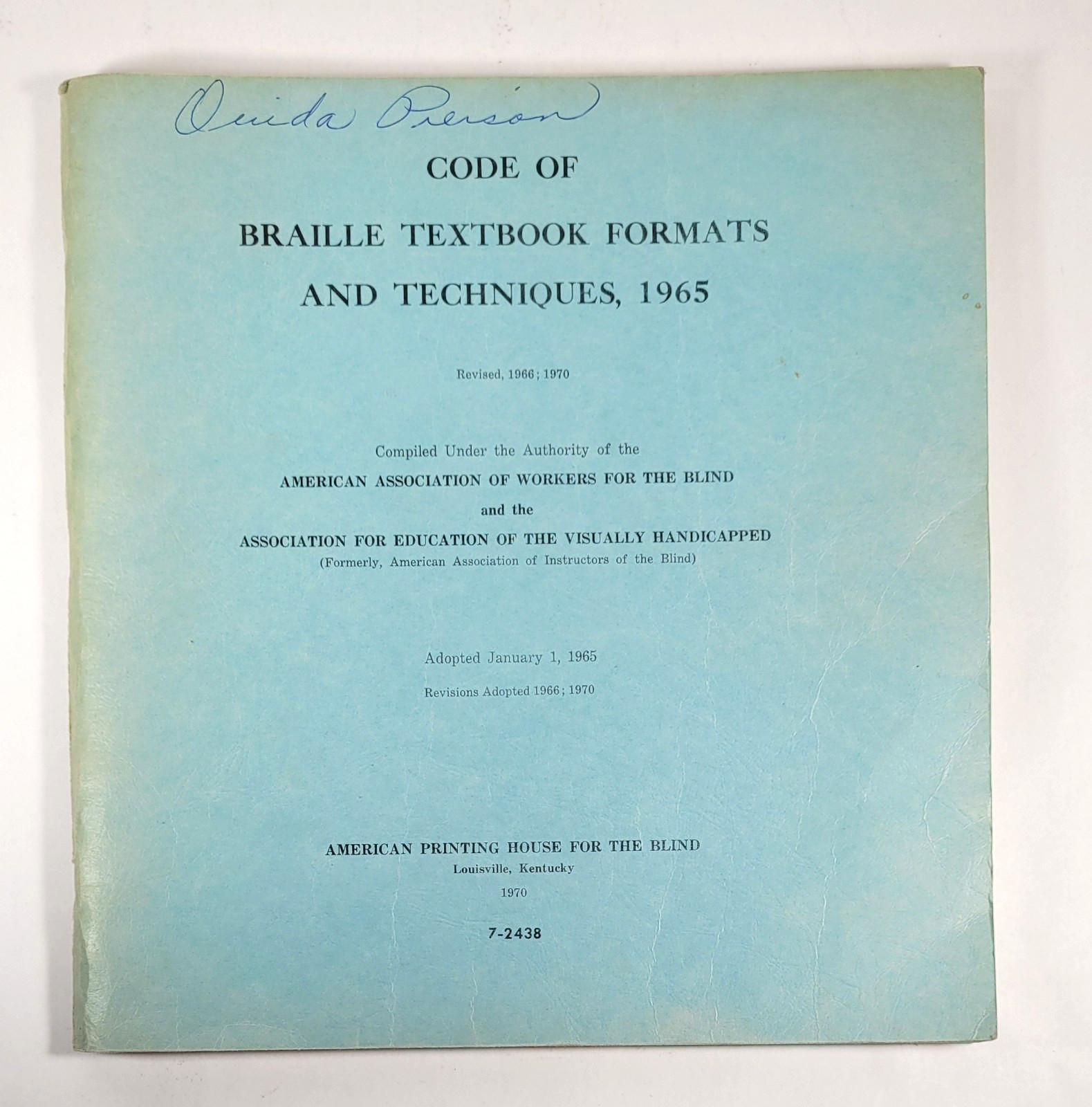 Braille Instruction Manual Lot of 7 Books Manuals Drills Transcribing