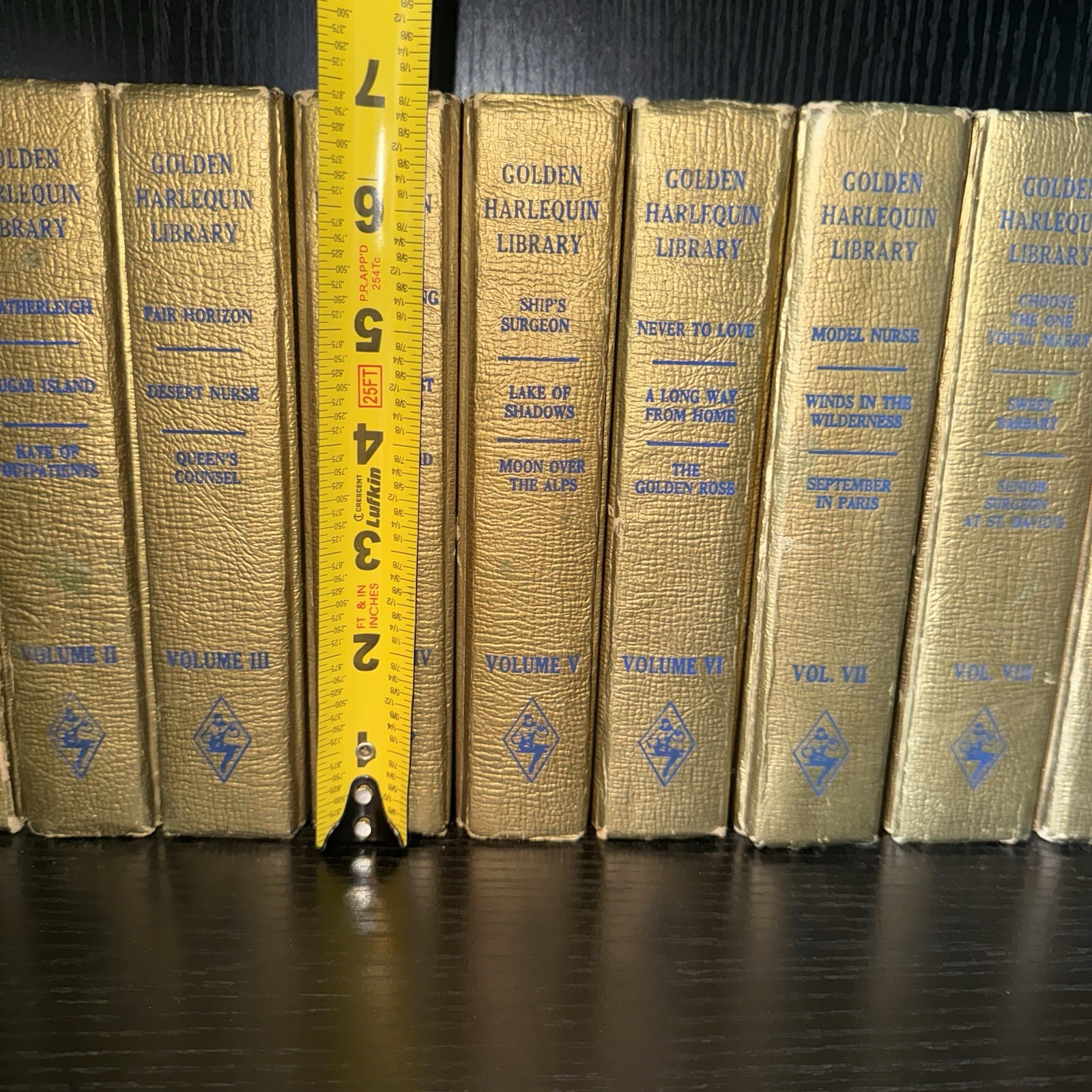 Golden Harlequin Library – Complete 10‑Volume Set (Vintage Gold Cloth, 1970)