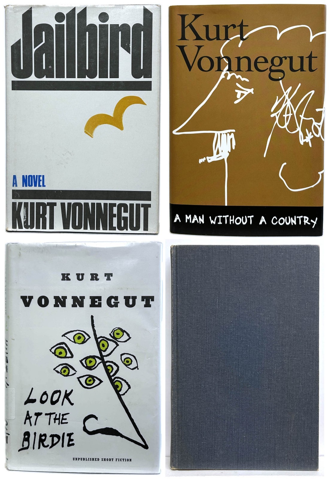 Kurt Vonnegut Lot of 4 mm HC JAILBIRD, PLAYER PIANO, A MAN WITHOUT A COUNTRY+