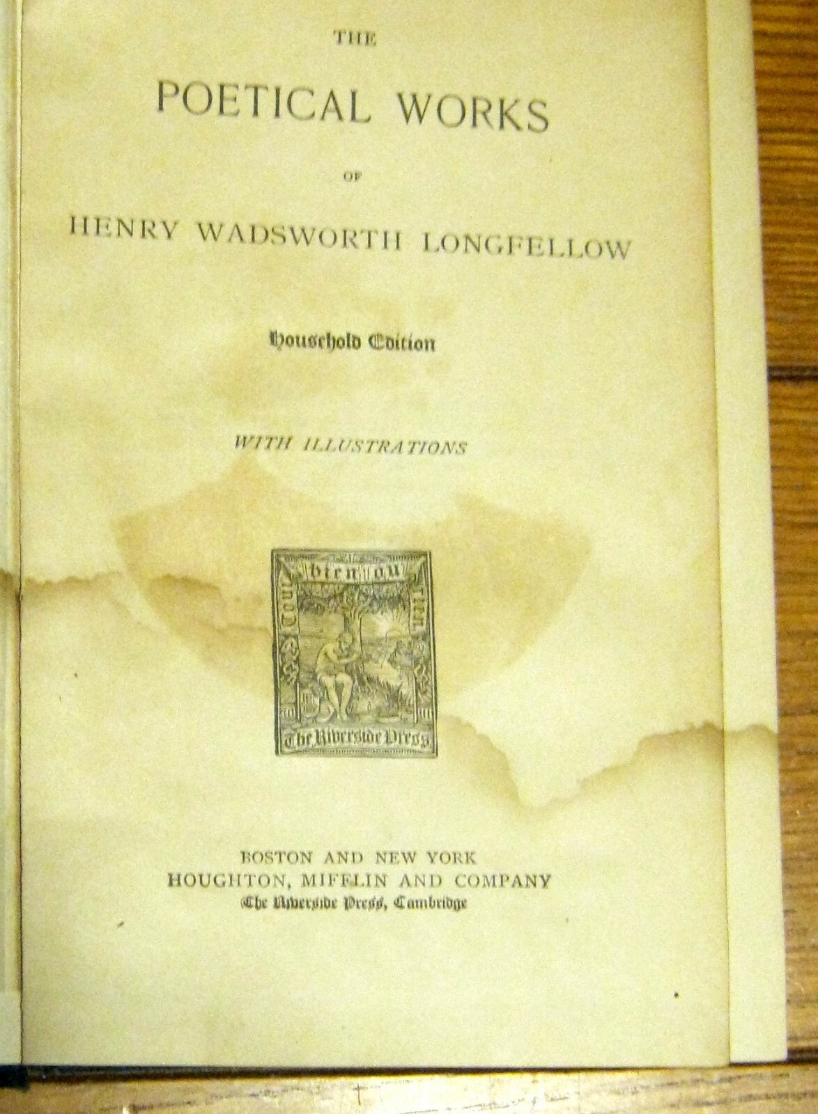 Longfellow’s Poems Household Edition of The Poets 1886 Hardcover 496 pages