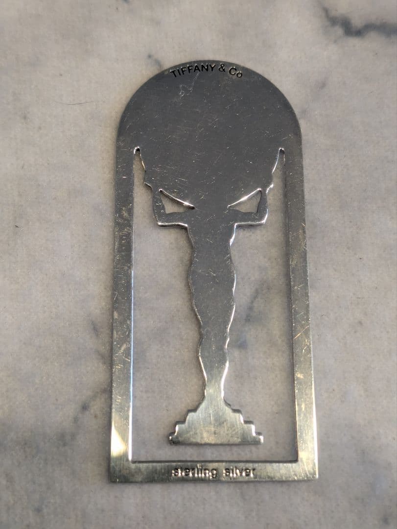 Authentic Tiffany & Co Atlas Clock Bookmark Metal Sterling Silver 7cm / 2.8in