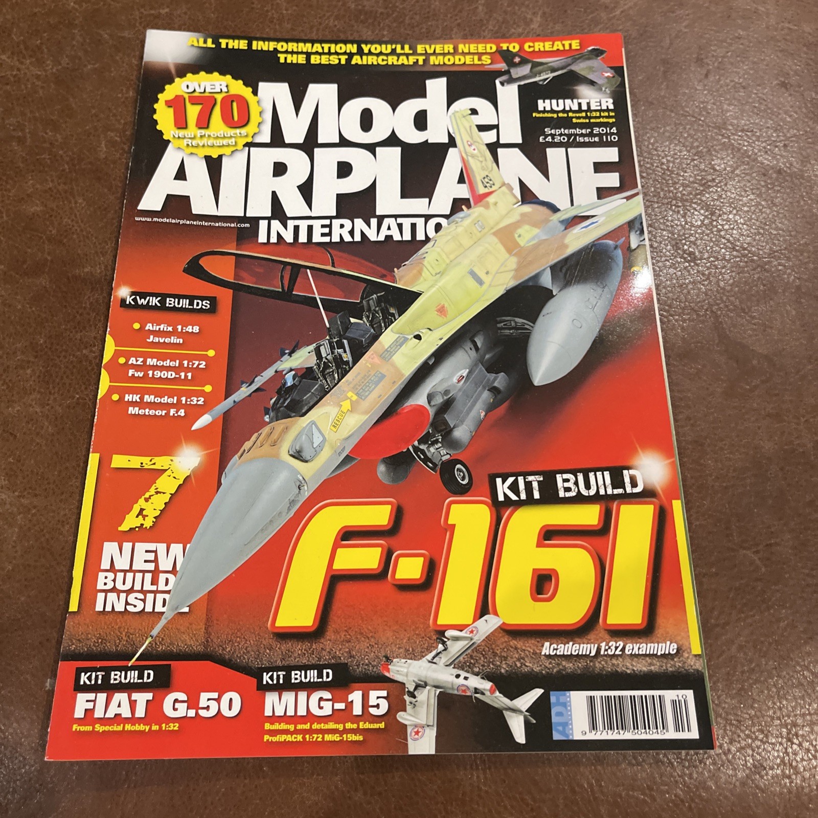 MODEL AIRPLANE INTERNATIONAL UK MAGAZINE SEPT 2014 #110 ACADEMY F-161 1/32