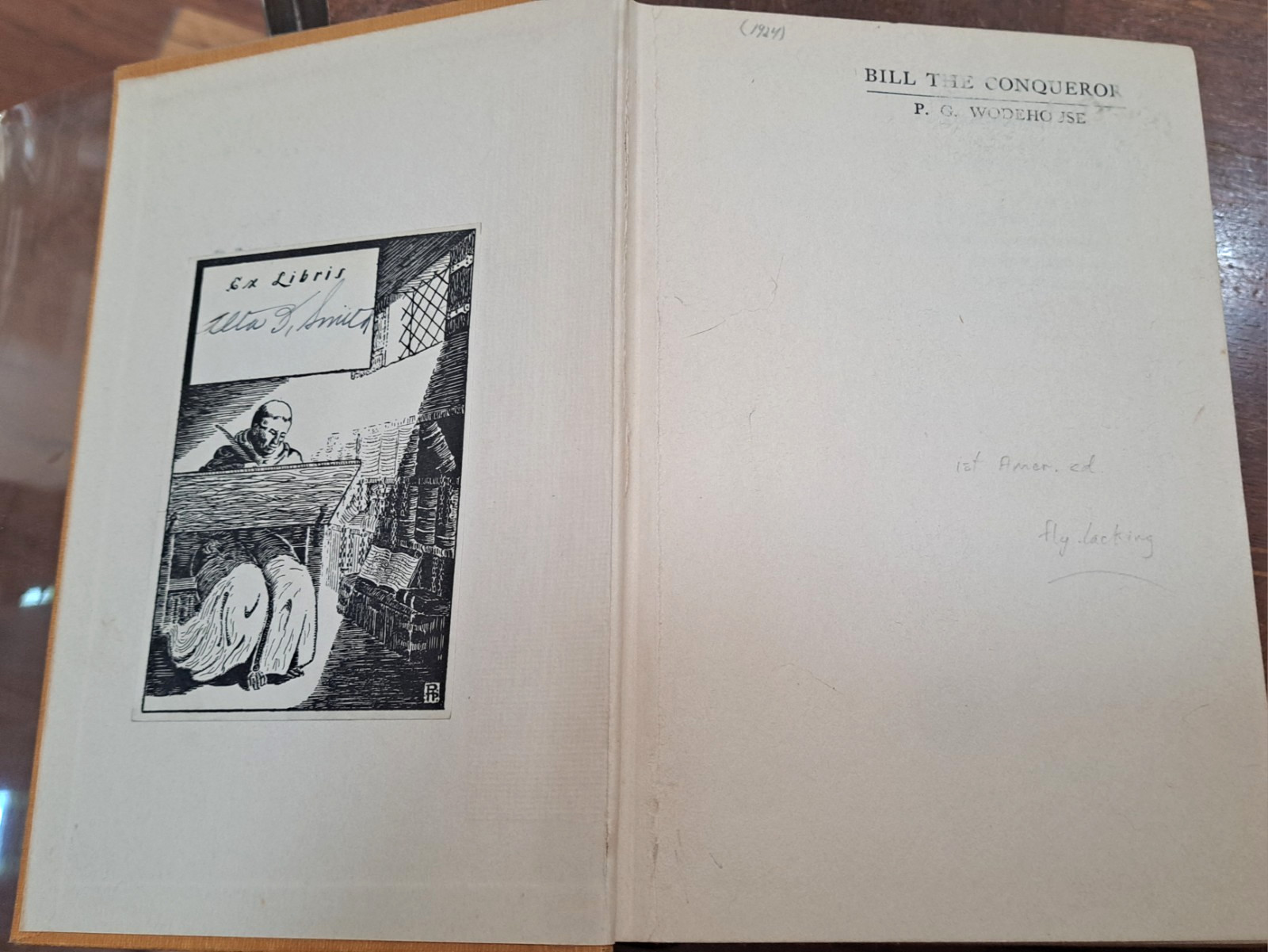 Bill The Conqueror, P G Wodehouse, 1924, 1st American Ed, Doran, very good copy!