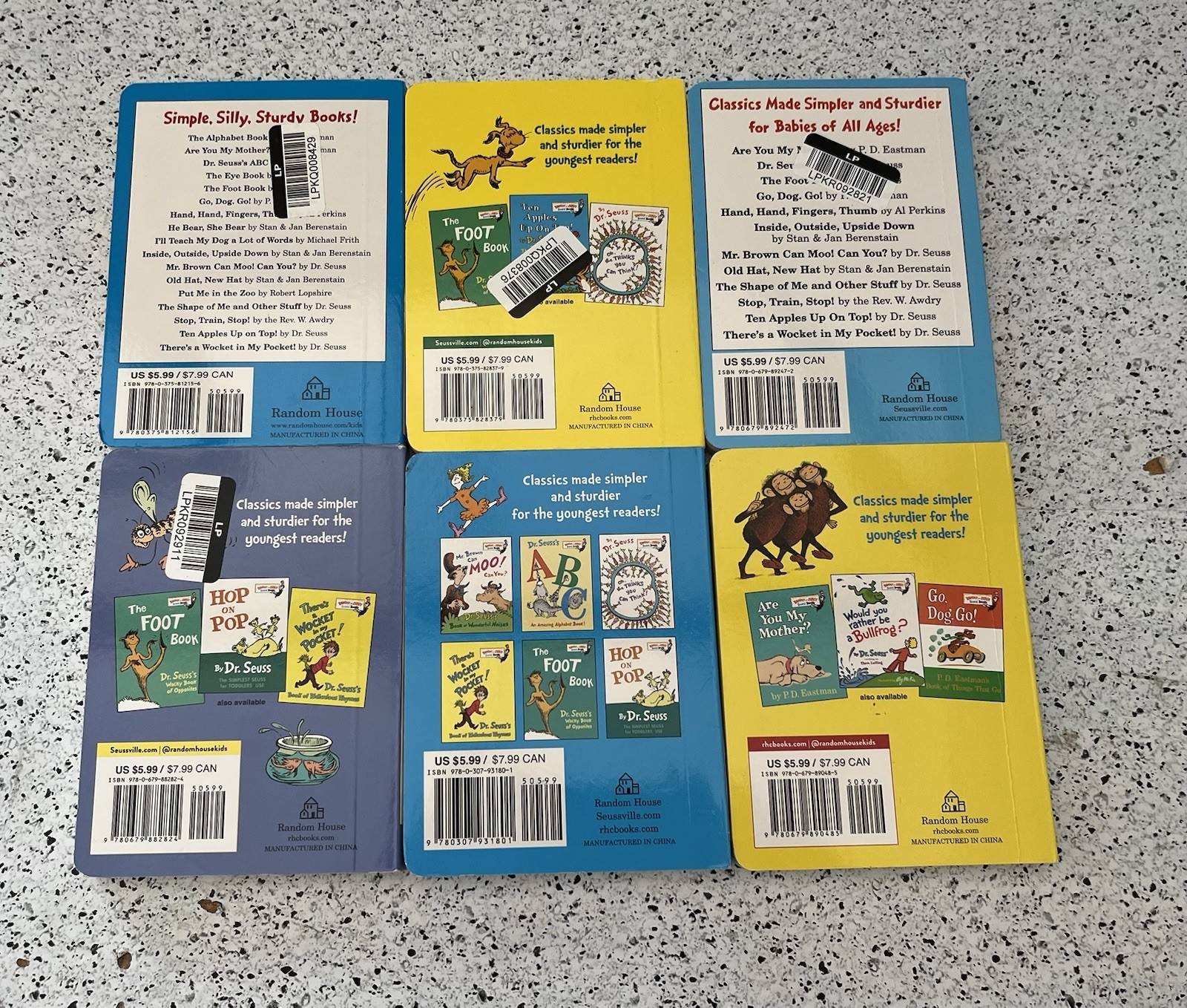 6 Dr. Seuss Beginner Bright and Early Books! Random No Duplicates