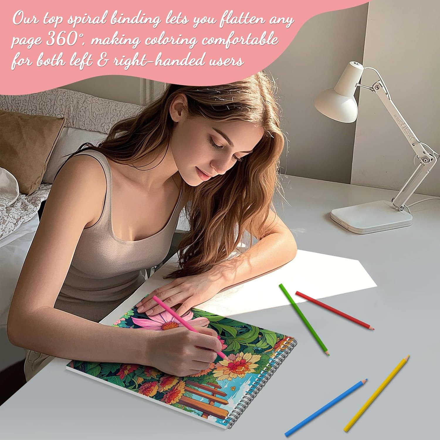 Adult Coloring Book for Women, Coloring Books for Adults Relaxation, Spiral