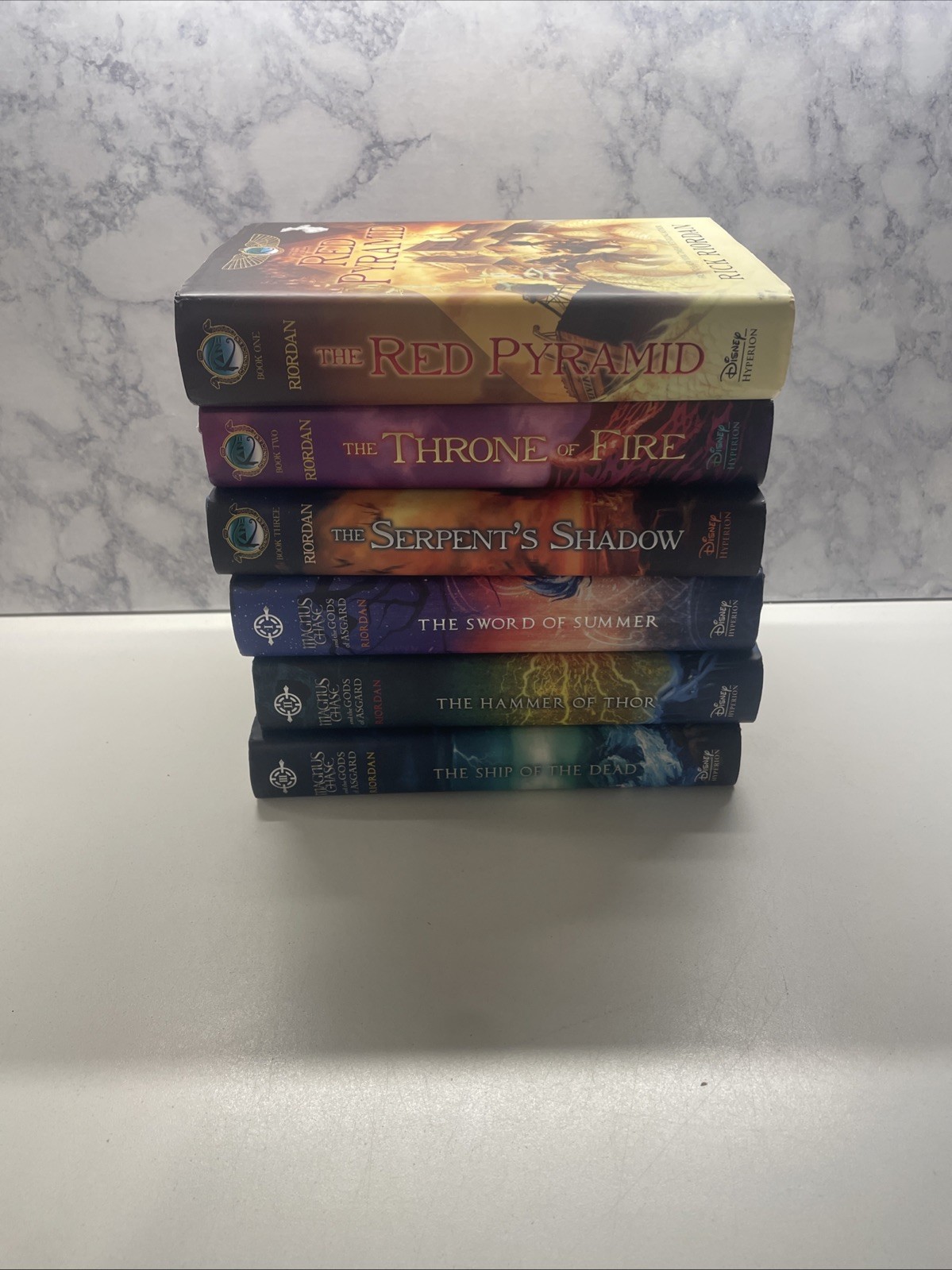 Magnus Chase 1-3 & Kane Chronicles Series 1-3 Complete Set Lot HC Rick Riordan