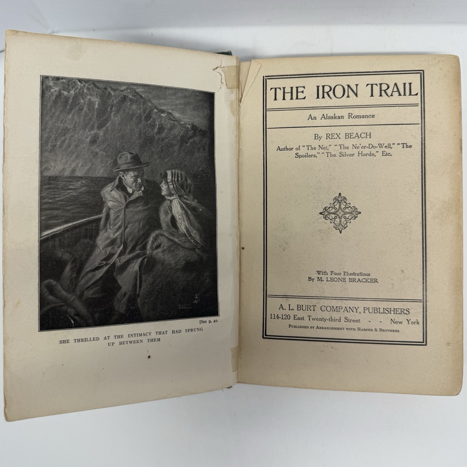The Iron Trail Rex Beach A.L. Burt Early Printing 1913 HC Alaskan Romance