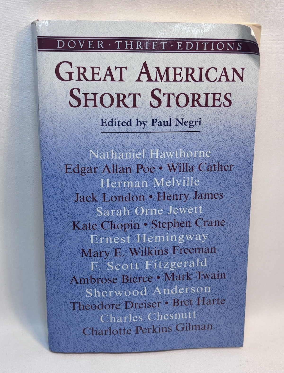 Dover Thrift Editions Great American Short Stories Paul Negri Trade PB 2002