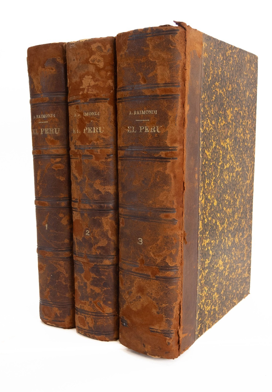 El Peru – Antonio Raimondi – 3 Volumes – 1874,1876, 1879 – 6 Maps