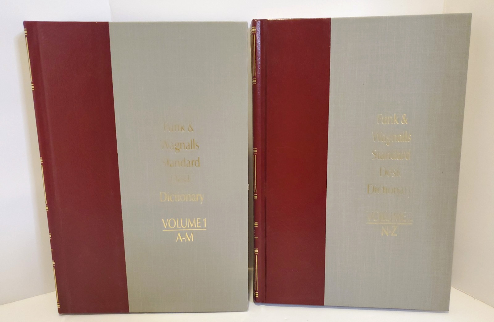 Funk and Wagnalls Standard Desk Dictionary Volumes 1 and 2 Set Hardcover 1984