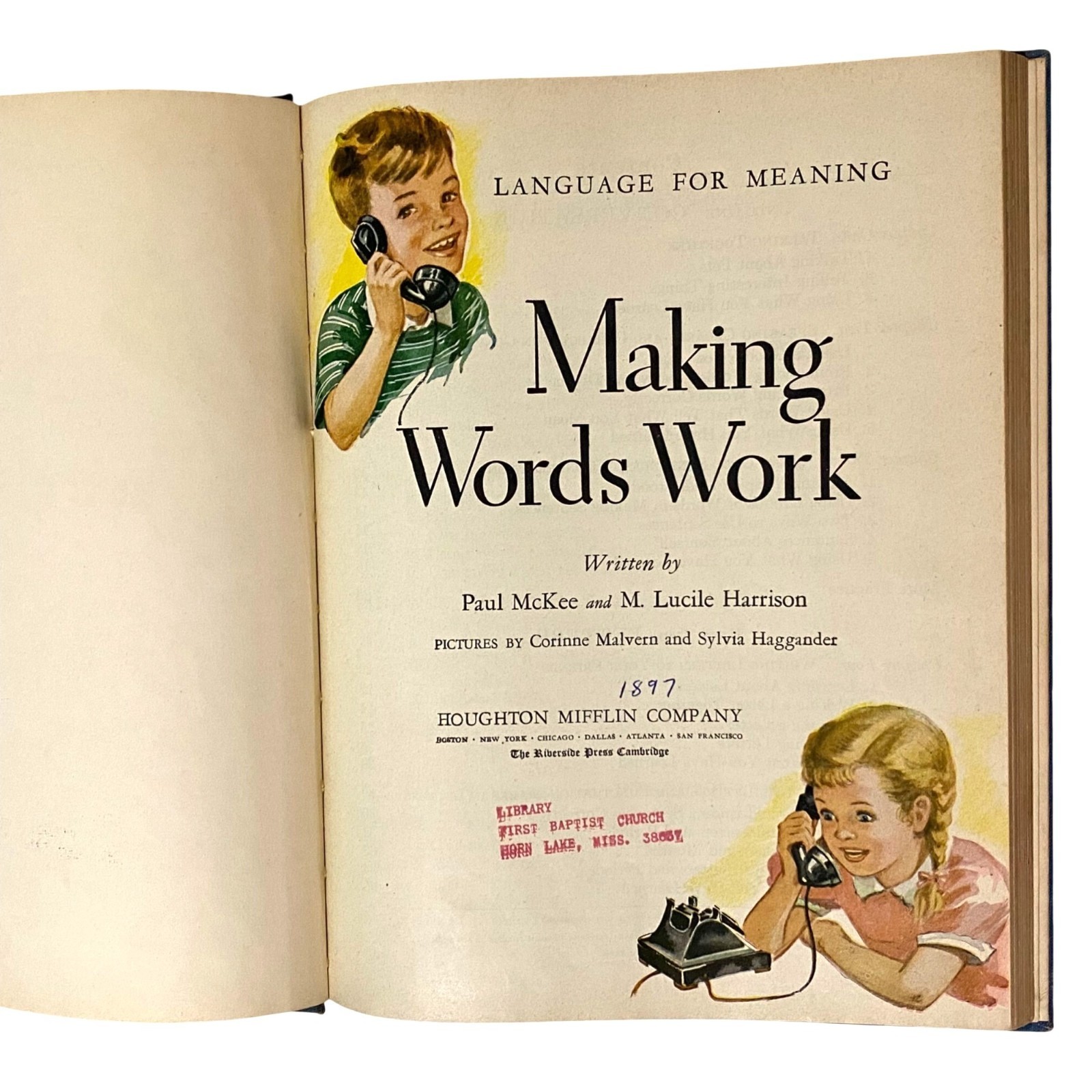 Making Words Work Language for Meaning Hardcover McKee Harrison Vintage Textbook