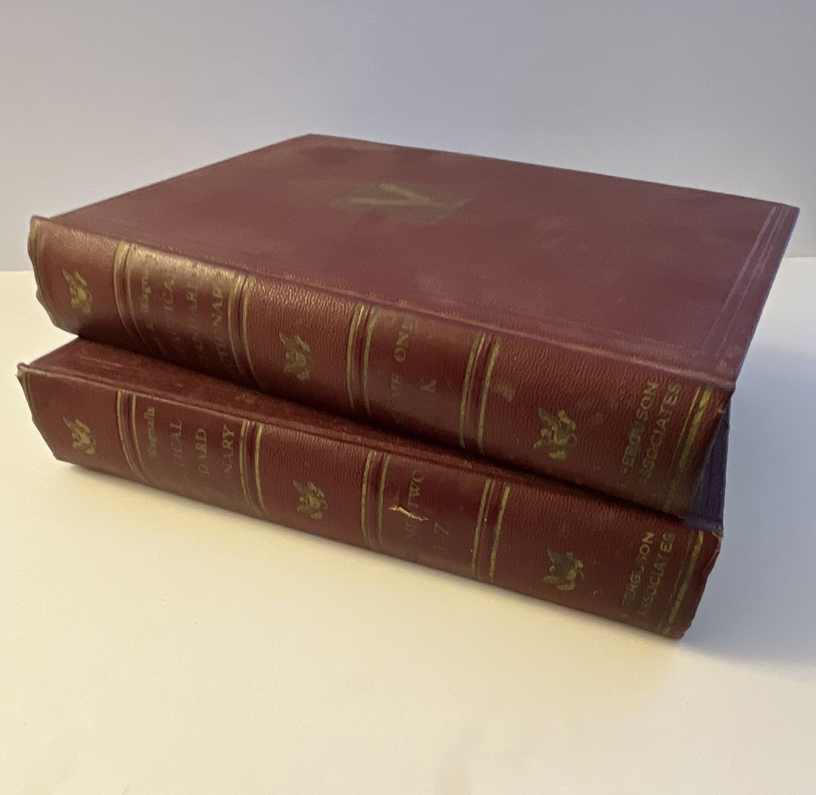 Funk and Wagnalls Practical Standard Dictionary 2-Volume Set Illustrated 1945