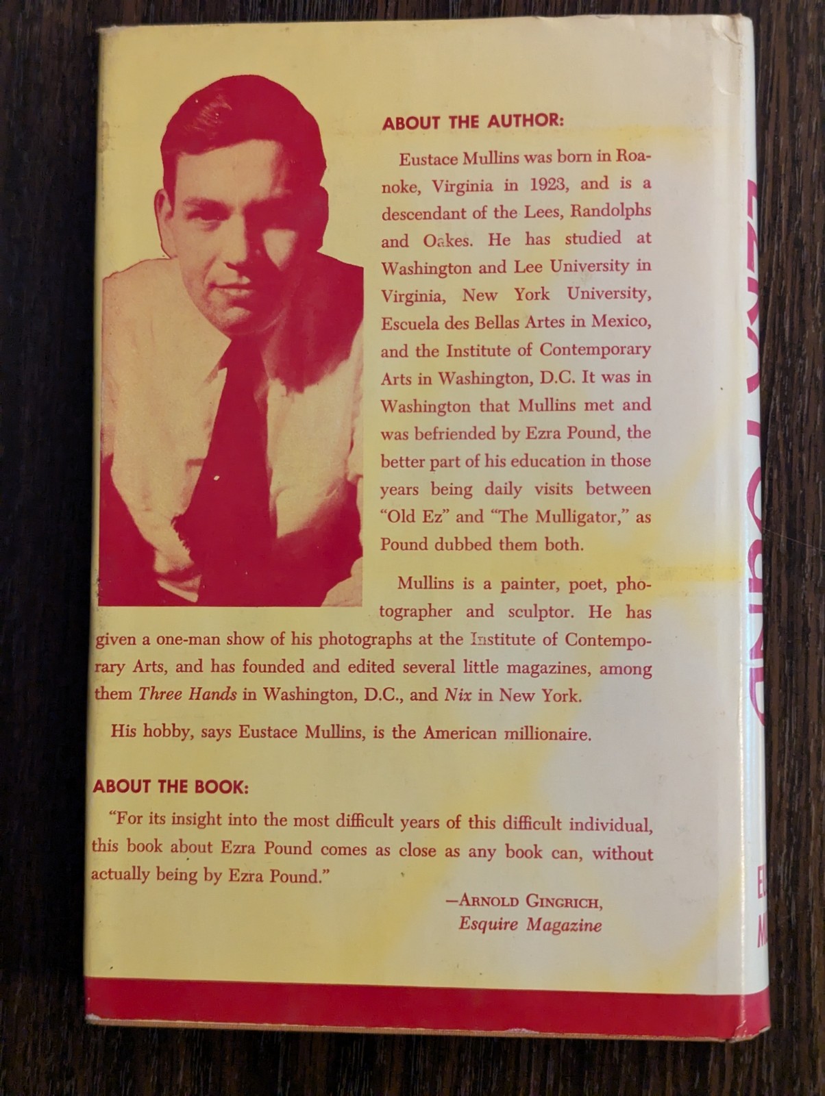 This Difficult Individual Ezra Pound 1961 1st Ed Hardcover Eustace Mullins