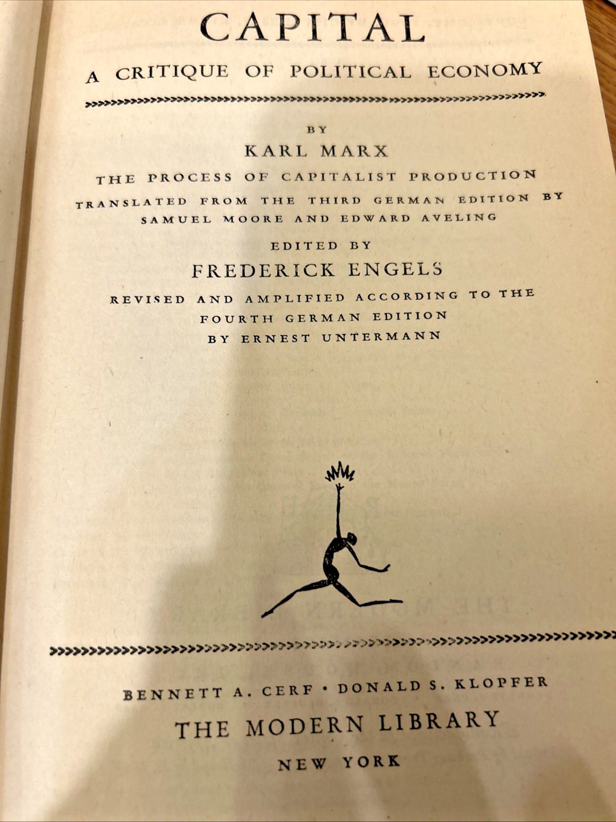 Capital/ Critique of Political Economy – Karl Marx – 1906 -hardcover /dust cover