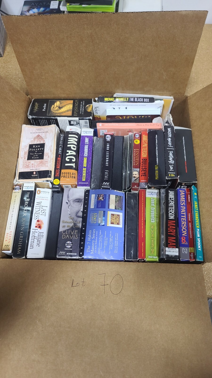 Wholesale Random Audio books on cd lot of 30+ assorted audiobooks Examples Pictu