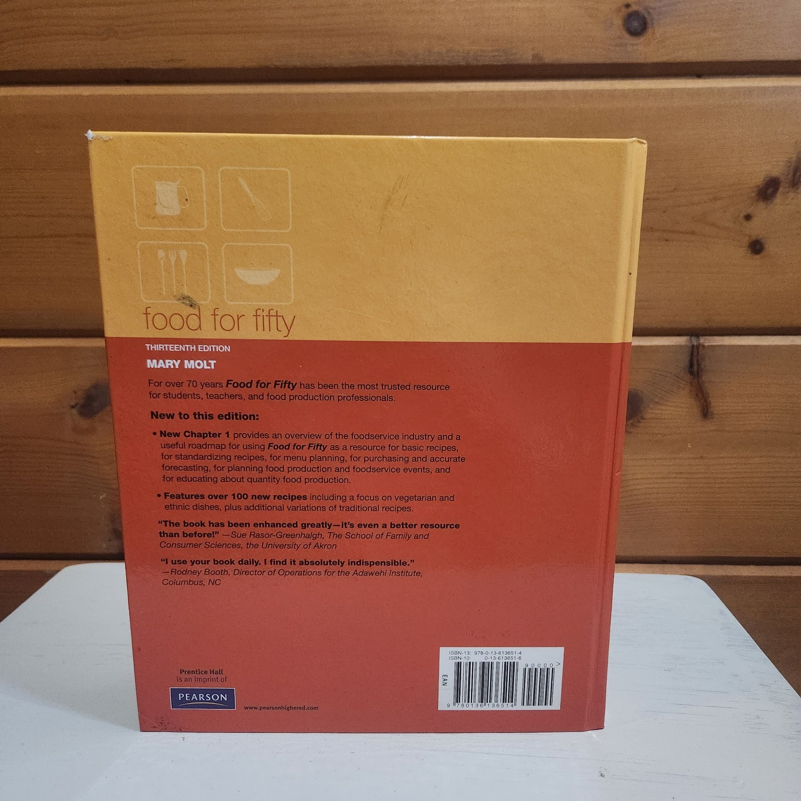 Food for Fifty (13th Edition) – Hardcover By Molt, Mary K 9780136136514 Catering