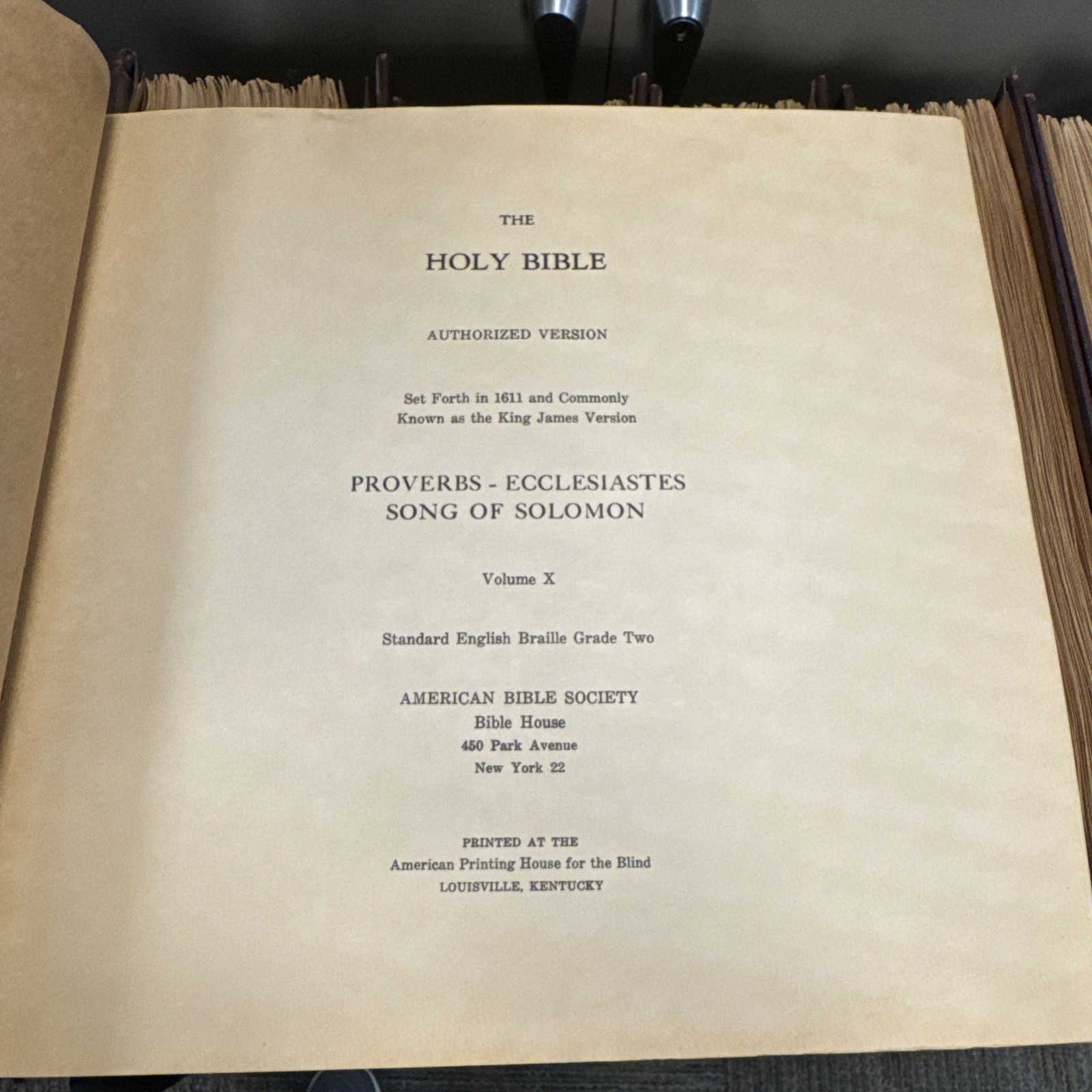 King James Version Braille Bible Complete Set 1-18 Standard English Braille