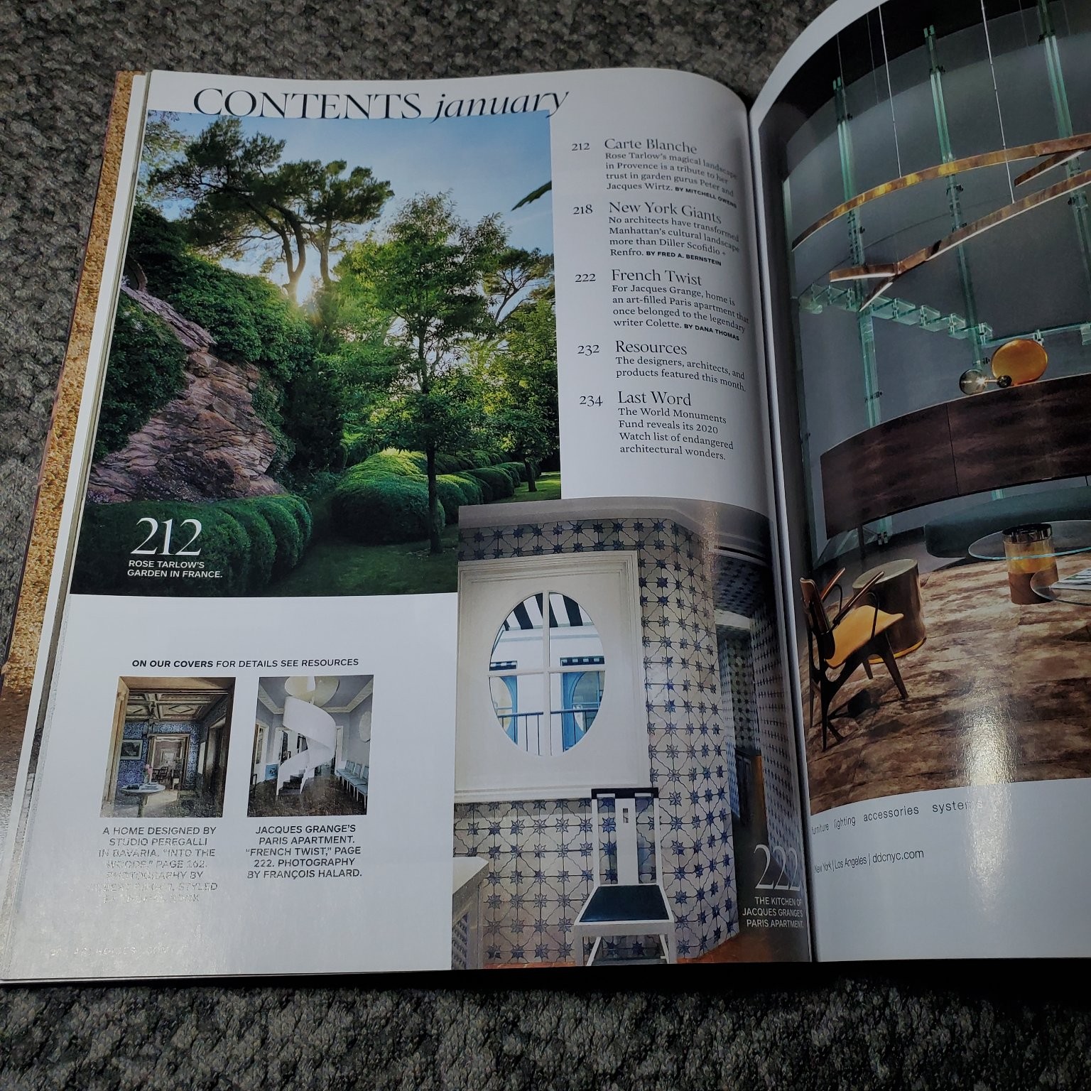 Architectural Digest Magazine Jan 2020 AD100 100th Anniversary Conde Nast