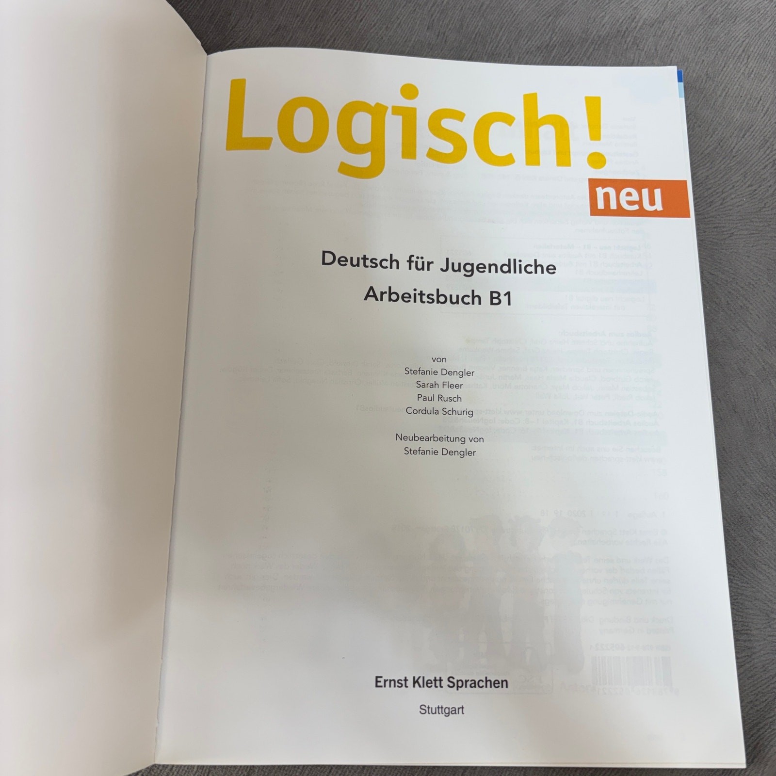 Logisch neu B1 Deutsch für Jugendliche Language German Ernst Klett Sprachen 2018