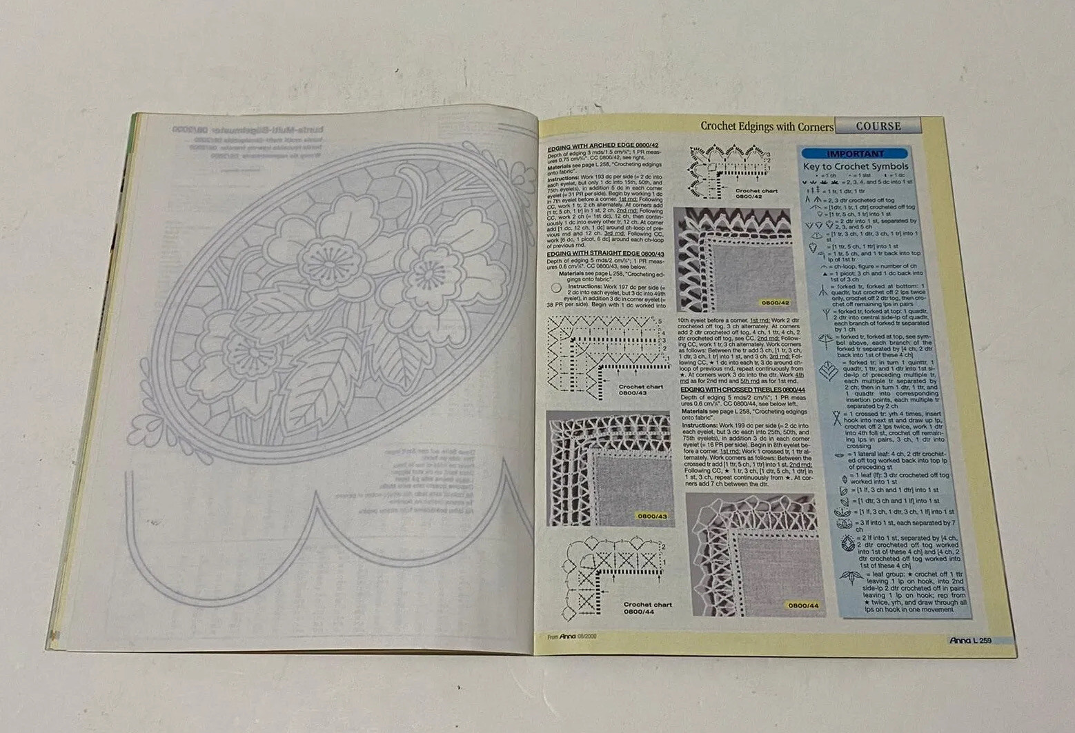 Vintage ANNA Burda Knitting & Needlecrafts Magazine AUG 2000,Creative Projects