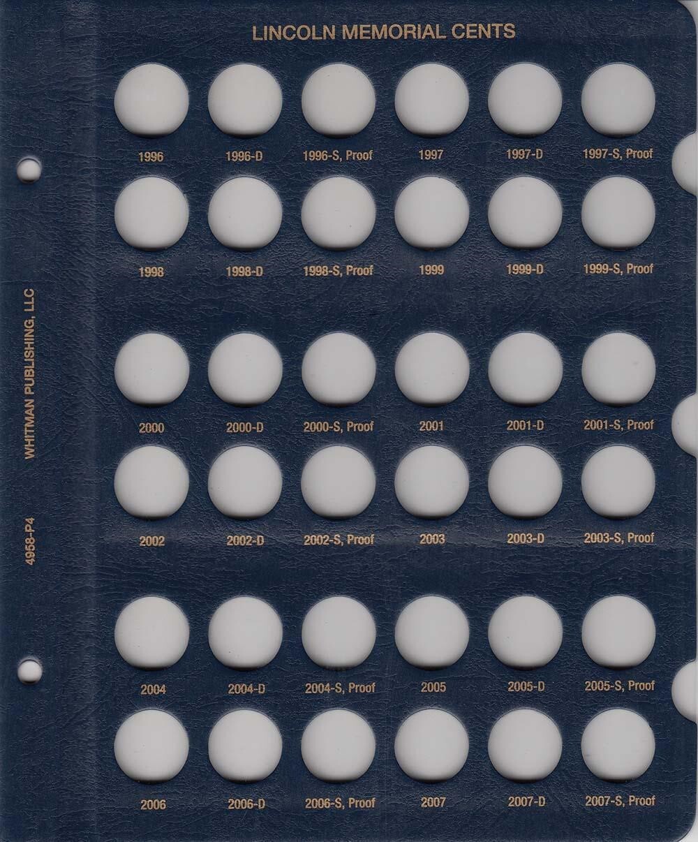 Lincoln Memorial Cents 1959-2008 Coin Album Whitman 4958 New US Free Shipping
