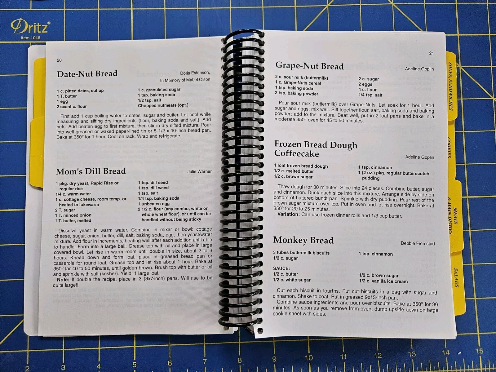 Peace Lutheran Pigeon Falls Wisconsin Cookbook 254 Pages Spiral Scandinavian