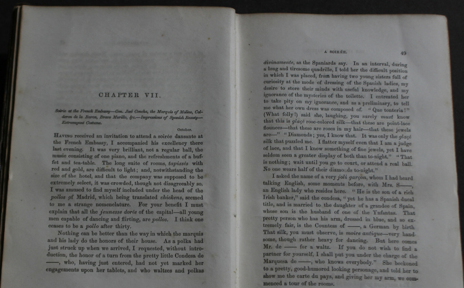 Rare Antique Old Book A German In Spain 1856 Madrid Journal Scarce Work Europe