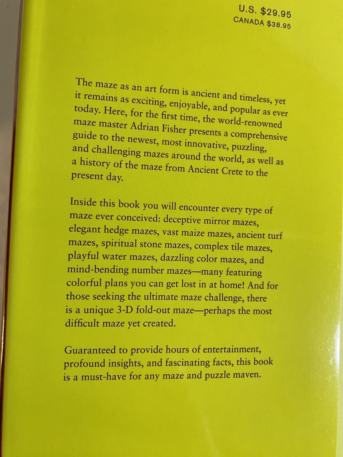The Amazing Book Of Mazes Adrian Fisher 264 Pages Hardcover 2006