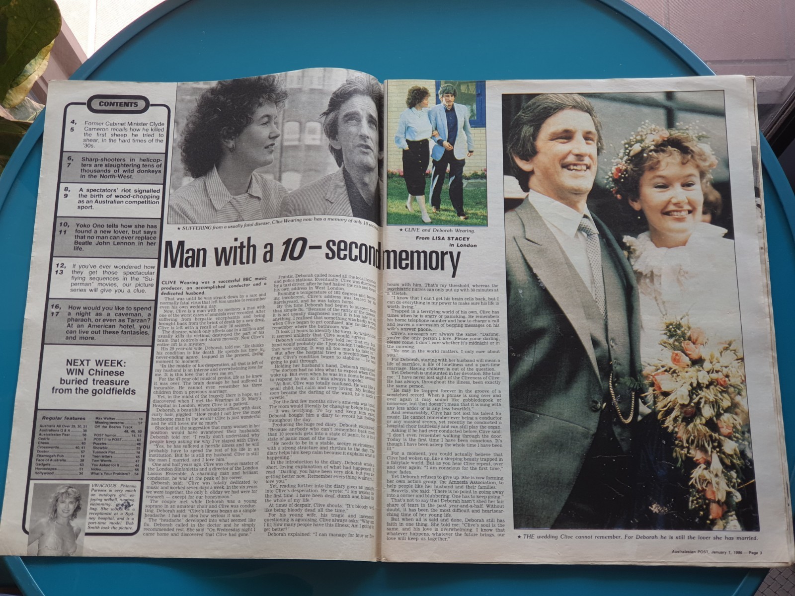 Australasian Post 1987 Superman IV Christopher Reeve Phionna Parsons Yoko Ono
