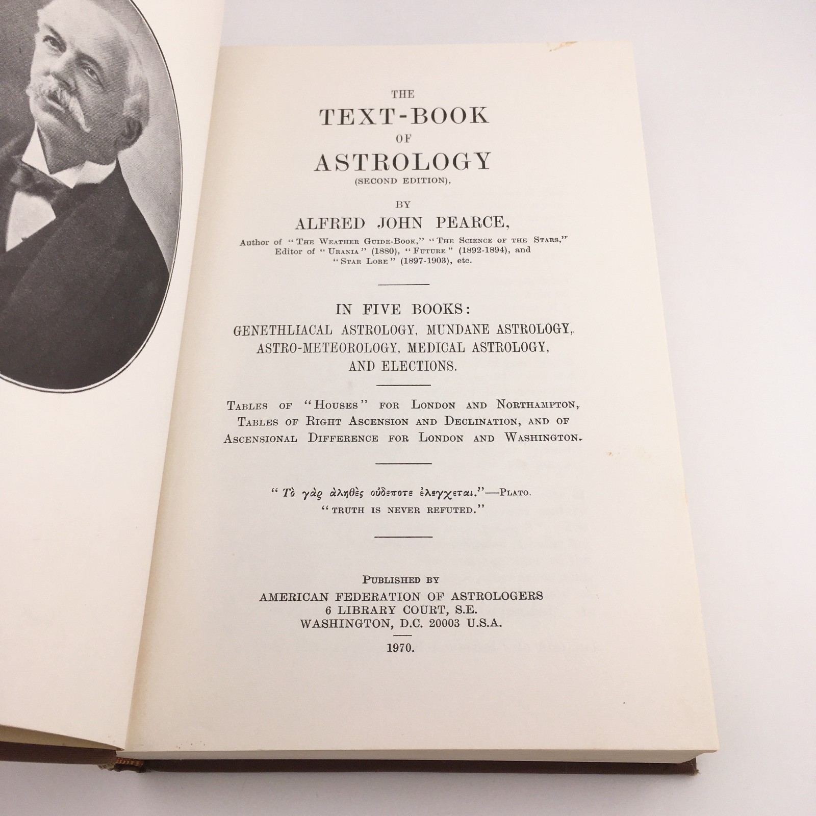 The Text-Book Of Astrology By Alfred John Pearce Federation Of Astrologers 1970