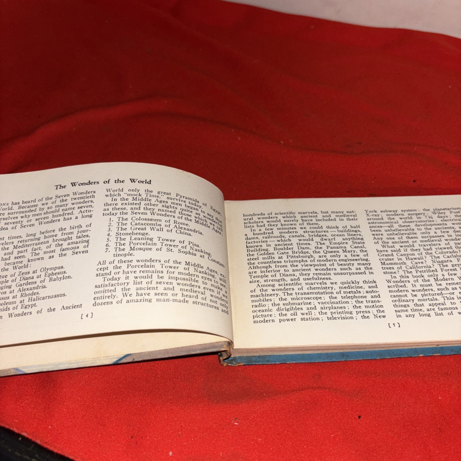 Vintage 1938 Wonders of the World A Guide Book Illustrated Mini Hardcover Book