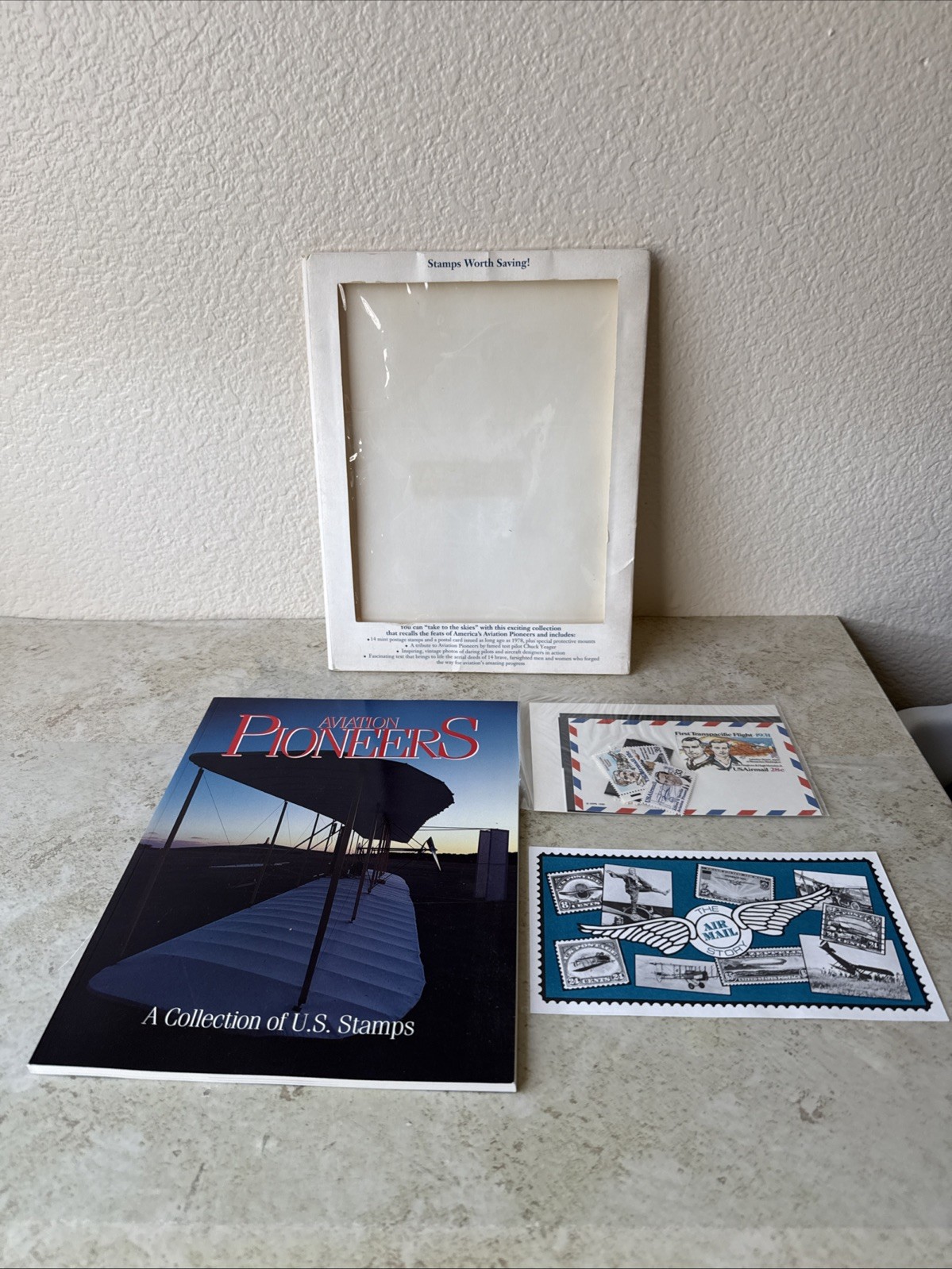 Aviation Pioneers A Collection of U.S. Stamps Book With Sealed Stamps