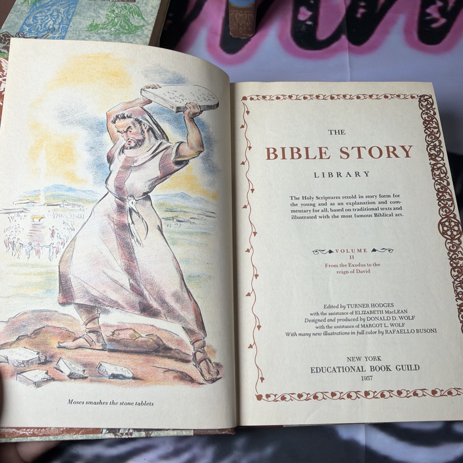 Vintage The Bible Story Library 4 Vol Set 1957 Turner Hodges Illustrated Busoni