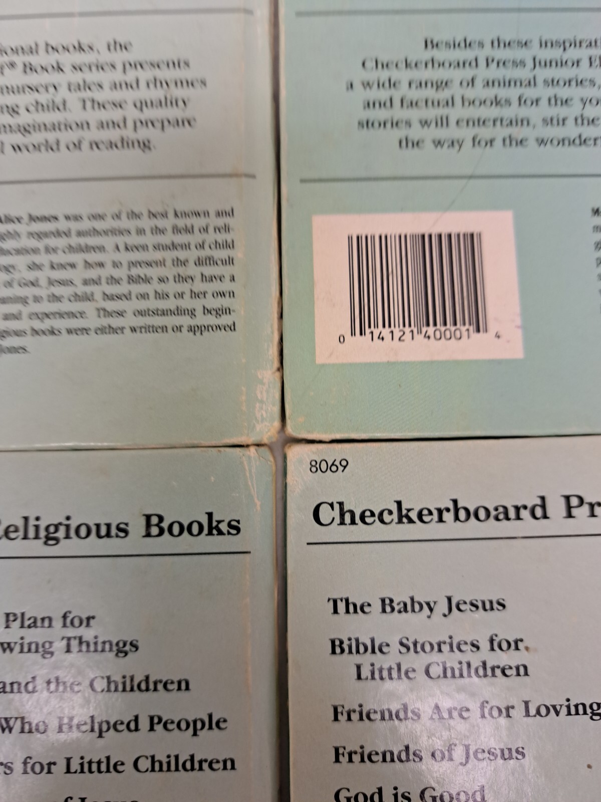 Complete Set VTG Checkerboard Press Religious Books Junior Elf Lot Of 12 #726