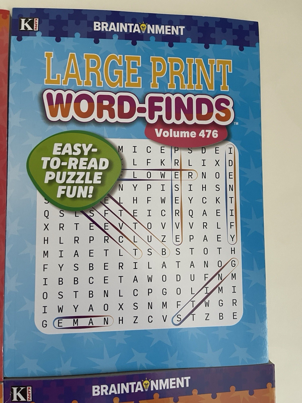 Lot Of 4 Kappa Large Print Word Search Word-Finds Books NEW Free Shipping 475-78