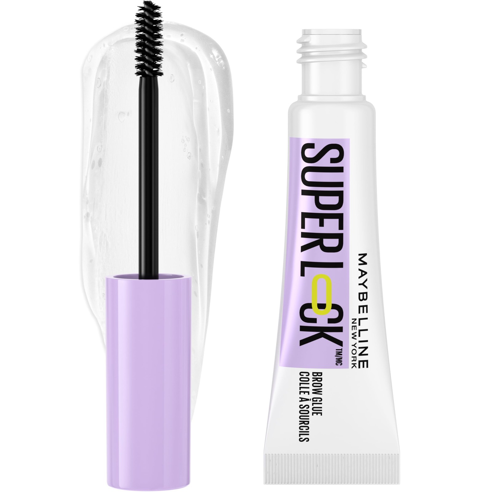 Maybelline Super Lock Brow Glue Eyebrow 0.23 Fl Oz (Pack of 1), 000 Clear